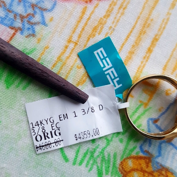 HP💫NWT🌙EFFY 14k Emerald Diamond Ring in Box Brasilica Collection - Picture 4 of 16